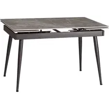 Кухонный стол TetChair Lord Grey 180x80x75 (светло-серый/черный)