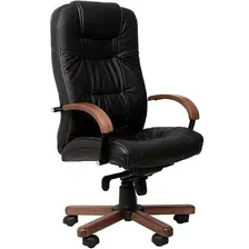 офисное компьютерное кресло Bels Адмирал Wood Black SP, черный