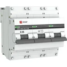 Выключатель автоматический EKF PROxima ВА 47-100 3P 25A (C) mcb47100-3-25C-pro
