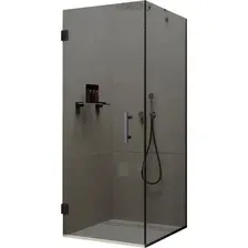 Душевой уголок MaybahGlass MGY-1308-6 (графитовое стекло/черный)