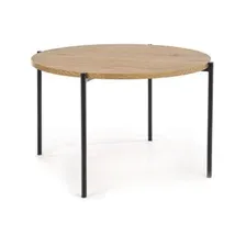 Стол кухонный HALMAR Morgan дуб золотой/черный 120х120х76 см
