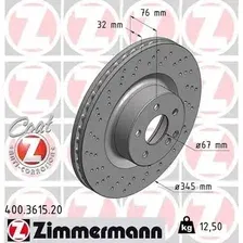 Тормозной диск ZIMMERMANN 400.3615.20 вентилируемый, перфорированный , передняя ось