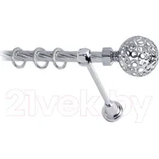 Карниз для штор Lm Decor Ажур 095 1р витой (хром, 1.8м)