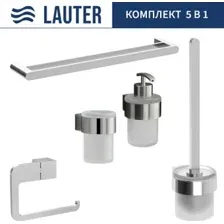 Набор аксессуаров для ванной Lauter 21TS3018  21TS3020  21TS3014  21TS3001  21TS3022 (Chrome, 5 предметов)