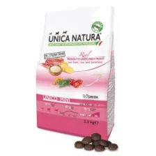 Корм Unica Natura Mini для миниатюрных и маленьких пород собак всех возрастов, ветчина, рис и картофель, 2,5 кг