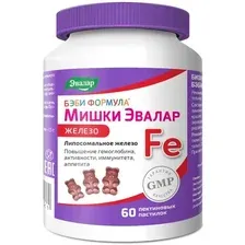 БАД Эвалар Бэби Формула Мишки Железо (60 пастилок)