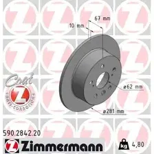 Тормозной диск ZIMMERMANN 590.2842.20 полный , задняя ось