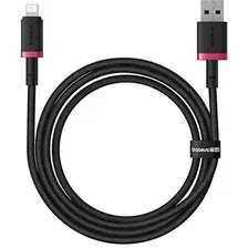 Кабель Baseus Dura Series Fast Charging Cable USB Type-A - Lightning 2.4A (1 м, черный/красный)
