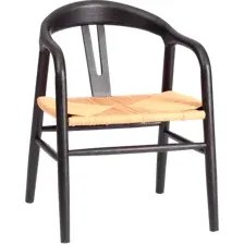 Стул TetChair Vali дерево вяз/бечевка (черный)