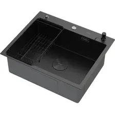 Кухонная мойка ARFEKA ECO AR мойка 600*500 POP-UP, коландер F, дозатор BLACK DECOR