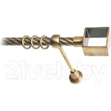 Карниз для штор Lm Decor Куб 177 1р витой (антик, 2.8м)