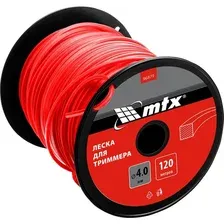 Леска для триммера MTX Квадрат 4мм / 96879 (120м, на катушке)