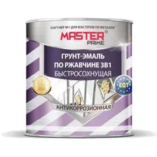 Грунт-эмаль алкидная MASTER PRIME по ржавчине 3в1 быстросохнущая зеленый 4 л (М0727290)