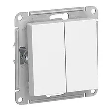 Выключатель Systeme Electric ATLASDESIGN 2-клавишный, белый