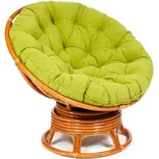 Кресло-качалка Tetchair Papasan W 23/01 B с подушкой (коньячный/флок олива)