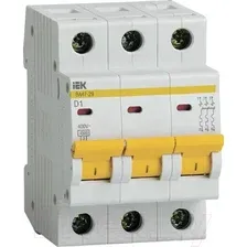 Выключатель автоматический IEK ВА47-29 3Р 1А 4.5кА D MVA20-3-001-D