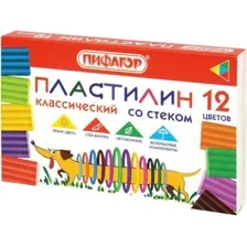 Пластилин Пифагор Веселая такса 106675 (12 цв)