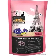 Сухой корм для кошек Bon Appetit Adult Gourmand для привередлевых с лососем и курицей 1.5 кг