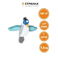 Игрушка для кошек Mr.Kranch - Птичка, плюшевая с кошачьей мятой 7,5 см.