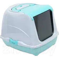 Туалет-домик Homecat 82924 (бирюзовый/серый)