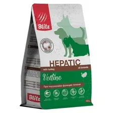 Сухой корм для собак Blitz Pets Vetline Hepatic с индейкой 4303В (500 г)