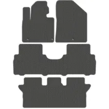 Комплект ковриков для авто Alicosta Kia Sorento Prime III (suv 7 мест / UM) +3 ряд 2014 - 2020 (серый)