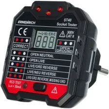 Тестер розеток ERMENRICH Zing ST40 