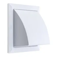 Решетка вентиляционная Storm KF-1717-F125W с фланцем и обратным клапаном (170x170)