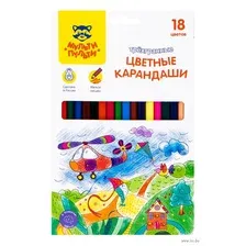 Набор цветных карандашей Мульти-пульти Невероятные приключения CP_41049 (18 цветов)