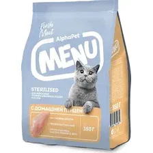 AlphaPet Menu Cat Sterilised (Птица) 350 г