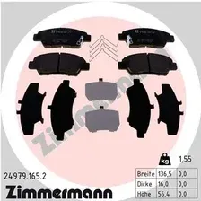 Тормозные колодки дисковые передняя ось ZIMMERMANN 24979.165.2