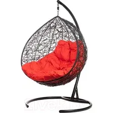 Кресло подвесное BiGarden Gemini Black (красная подушка)
