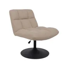 Кресло AksHome Grande, песочная ткань Linen Fabric-3/черный