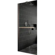 Душевая стенка MaybahGlass 69x195 / MGD-723-5ш (графитовое стекло/хром матовый)