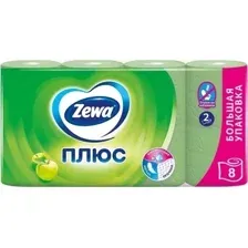 Туалетная бумага Zewa Плюс Яблоко 2 слоя (8 рулонов)