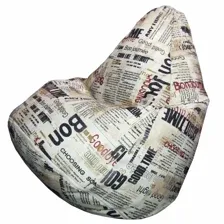 Кресло-мешок Flagman Груша Макси Г2.5-142 Gazeta (Milk)