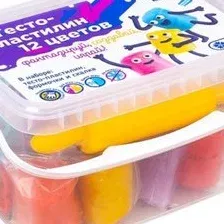 Набор для лепки Genio Kids Тесто-пластилин TA1068V (12 цветов)