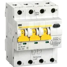 Дифавтомат IEK АВДТ34 3P+N C10 30мА (MAD22-6-010-C-30)