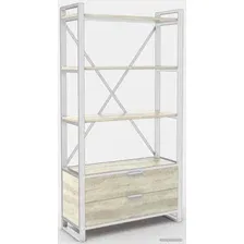 Стеллаж Hype Mebel Стандарт Люкс 50x170 (белый/древесина белая)