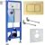 Инсталляция для унитаза Roxen StounFix Dual Fresh 968409 (c аромадозатором) с кнопкой (брашированное золото)