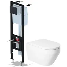 Унитаз подвесной Saniteco KW-9009W + Ани Пласт WCP4133