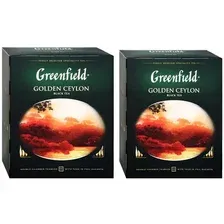 Чай черный Greenfield Golden Ceylon, 2 шт по  100 пакетиков по 2 г