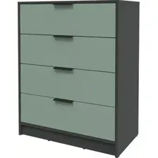 Комод Интерлиния Концепт КТ-К80 Глосс (антрацит/мята)