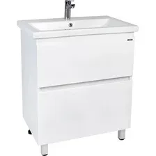 Viant Тумба с умывальником Мальта Como 60 VMAL60COBEL-T2Y + Marblan Alba60 (белый глянцевый, без сифона)