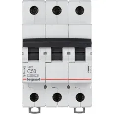Выключатель автоматический Legrand RX3 3P C 50A 4.5кА 3M 419713