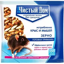Зерновая приманка от грызунов Истребление крыс и мышей (100 г)