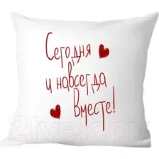 Декоративная подушка Print Style Сегодня и навсегда вместе 40x40dsv7