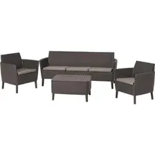 Набор садовой мебели Keter Salemo 3-Sofa Set, коричневый, 4 предмета
