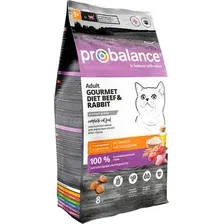 Корм для кошек ProBalance Gourmet Diet, говядина/кролик, 8 кг