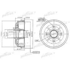 Тормозной барабан Patron PDR1370